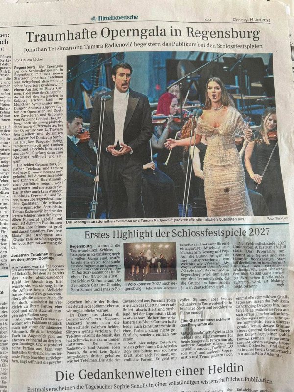 Mittelbayerische/ Dreamlike Opera Gala in Regensburg